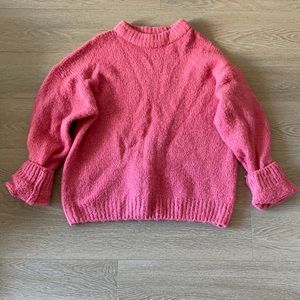 Pink 90s crew neck sweater
